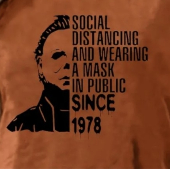 😷 Social Distancing & Wearing A Mask In Public Since 1978 Graphic Tee Sz L 8-10 - Picture 5 of 6